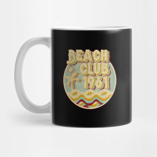 vintage retro beach club 70s 1961 with spirale turqoise Mug